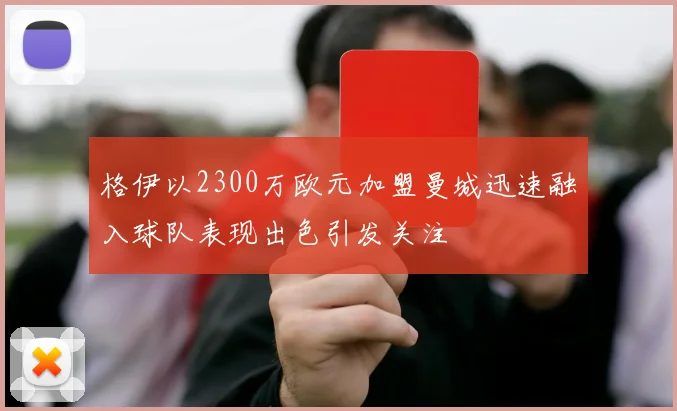 格伊以2300万欧元加盟曼城迅速融入球队表现出色引发关注